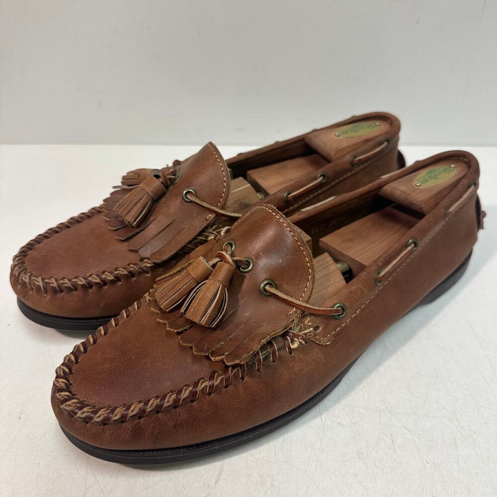 VGUC Rancourt & Co. x Polo Country Handsewn Moccasin Kiltie Tassel Loafer USA 12